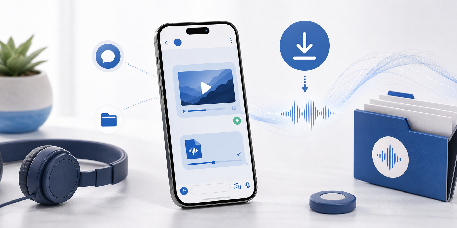 Descripción de imagen: ilustración generada para el artículo Descargar Audio de YouTube Con Nicegram en AliBlueBox.