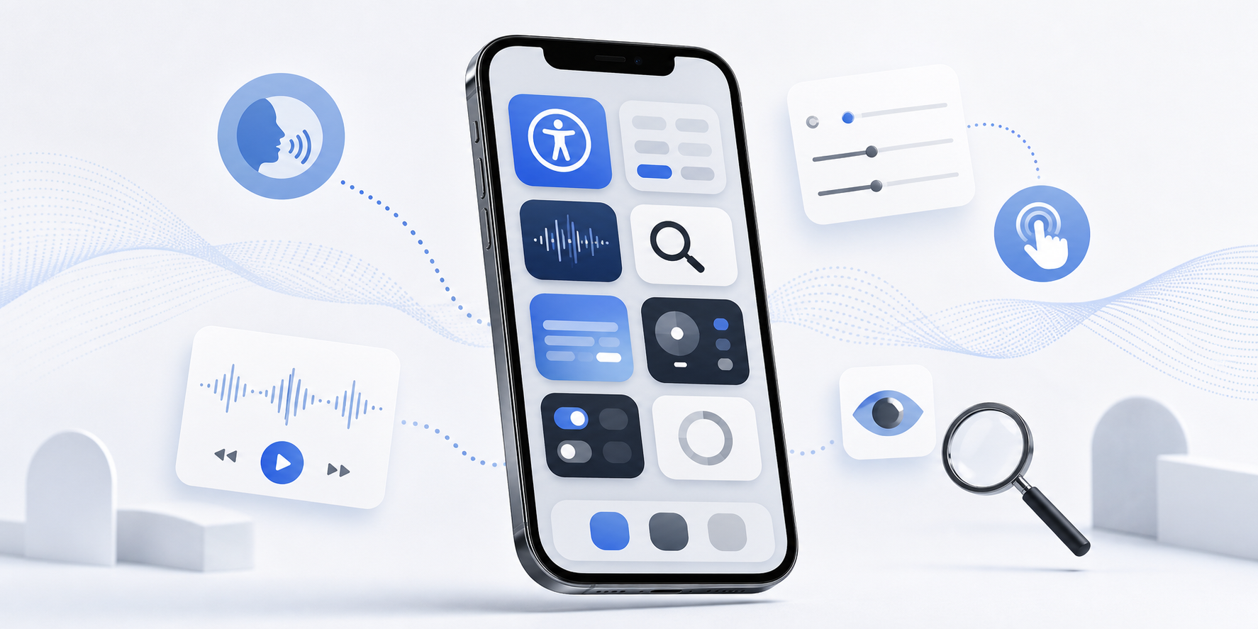 Descripción de imagen: ilustración generada para el artículo Novedades de iOS 14 en AliBlueBox.