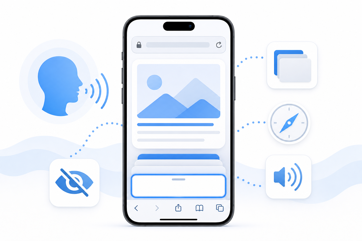 Descripción de imagen: ilustración generada para el artículo iOS 15: El Nuevo Safari Que Nos Viene A Ciegas en AliBlueBox.