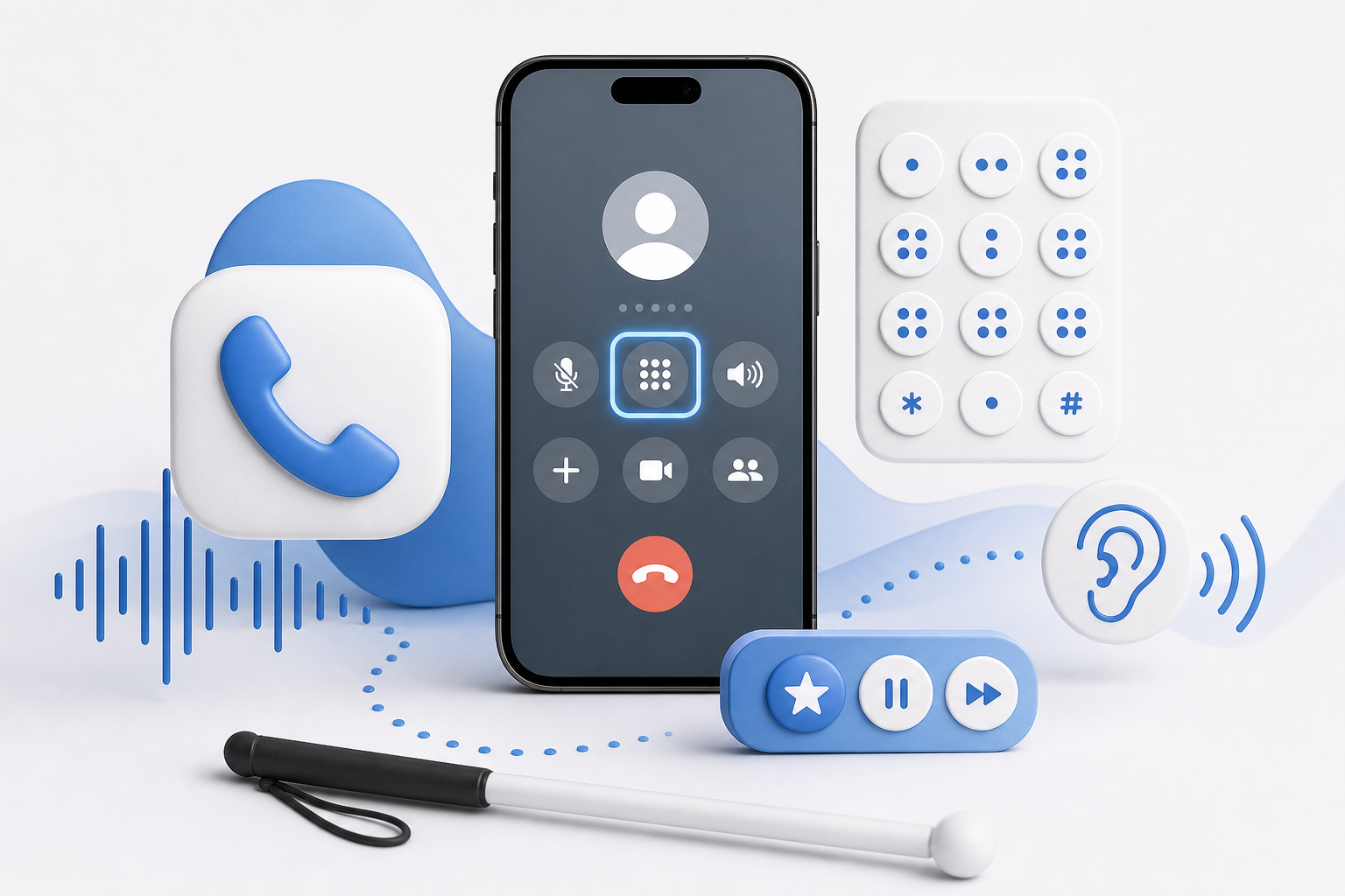 Descripción de imagen: ilustración generada para el artículo Domina La App Teléfono A Ciegas en AliBlueBox.