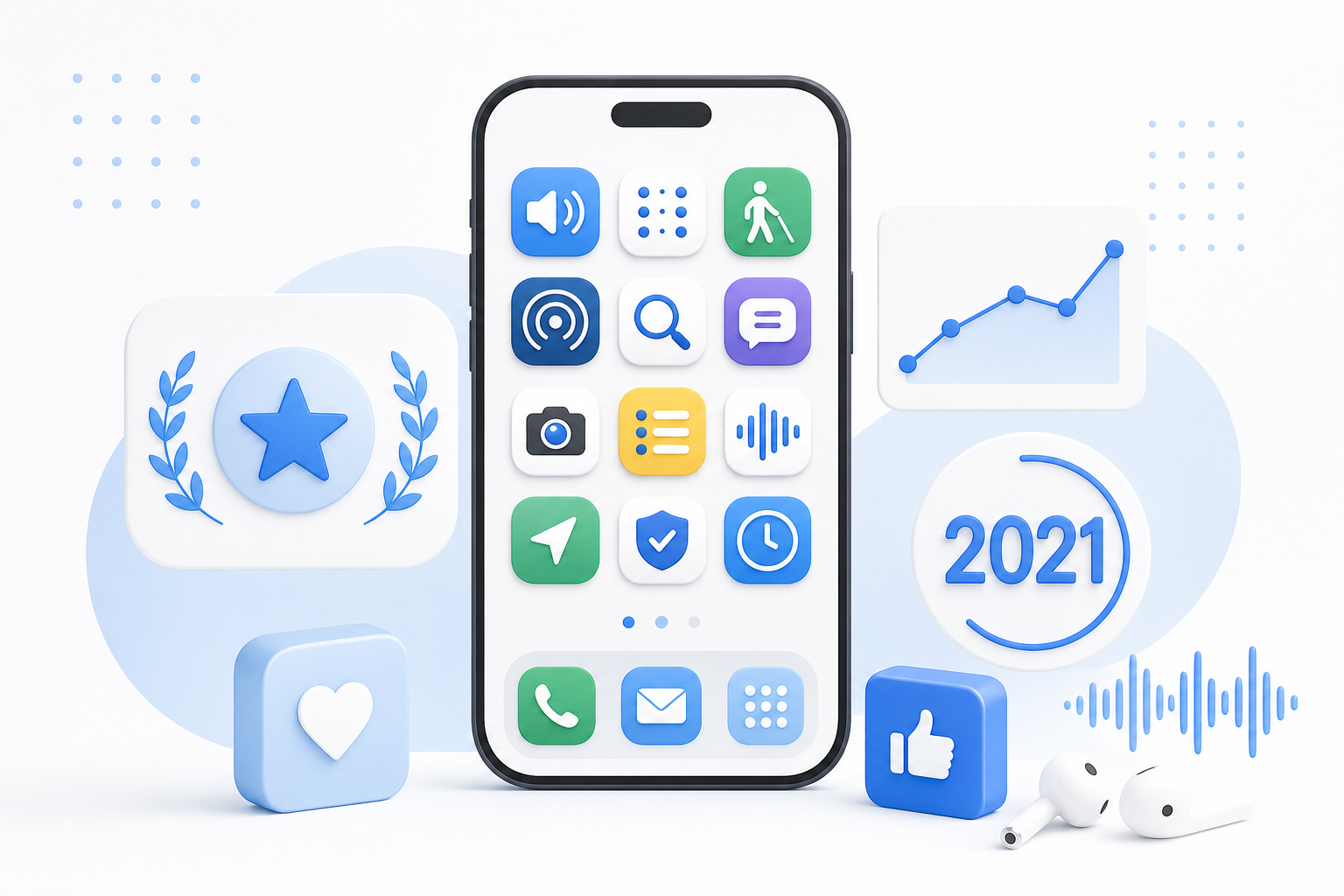 Descripción de imagen: ilustración generada para el artículo Mis Apps Favoritas De 2021 en AliBlueBox.