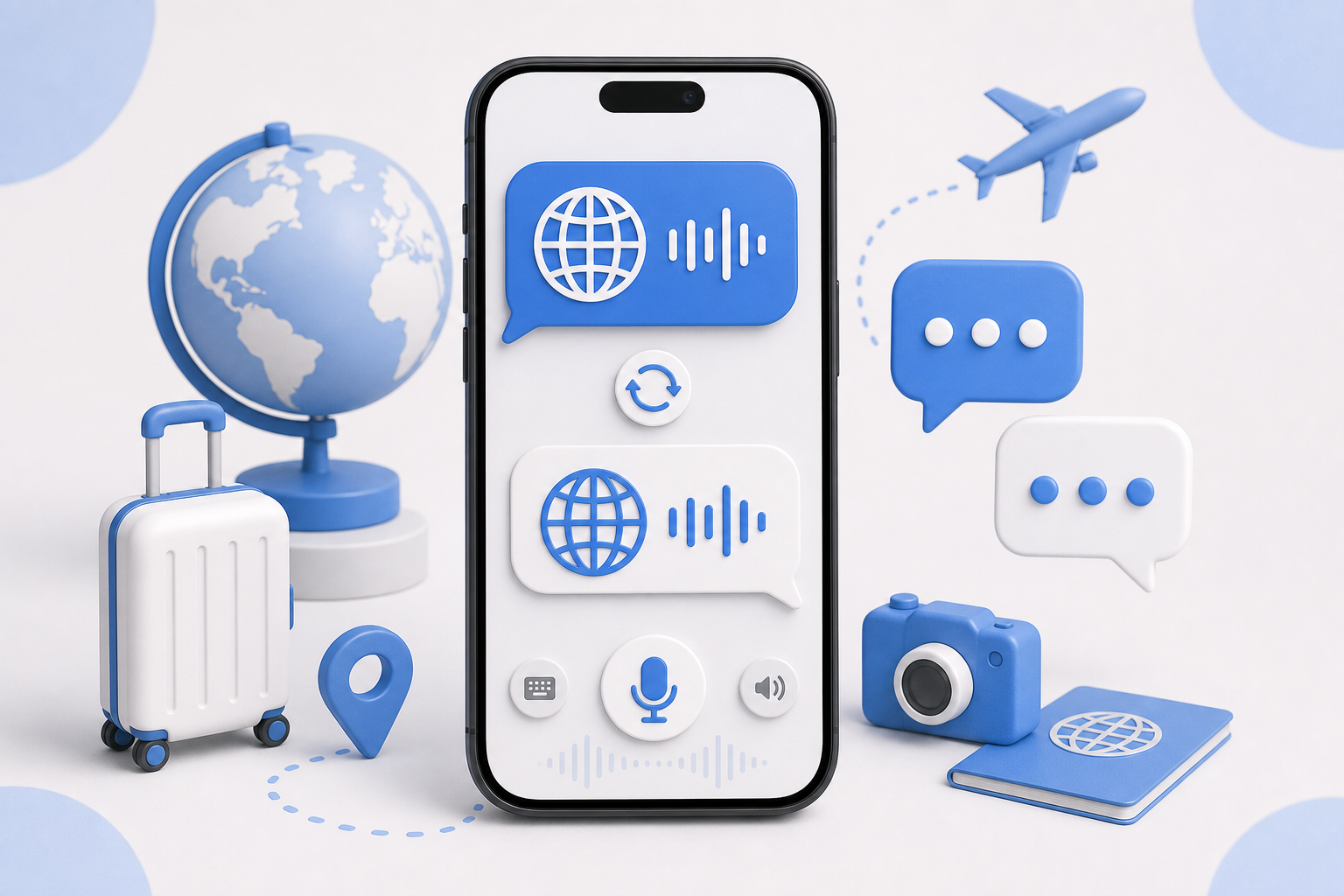 Descripción de imagen: ilustración generada para el artículo La App Que Convertirá Tu iPhone En Un Traductor De Bolsillo en AliBlueBox.