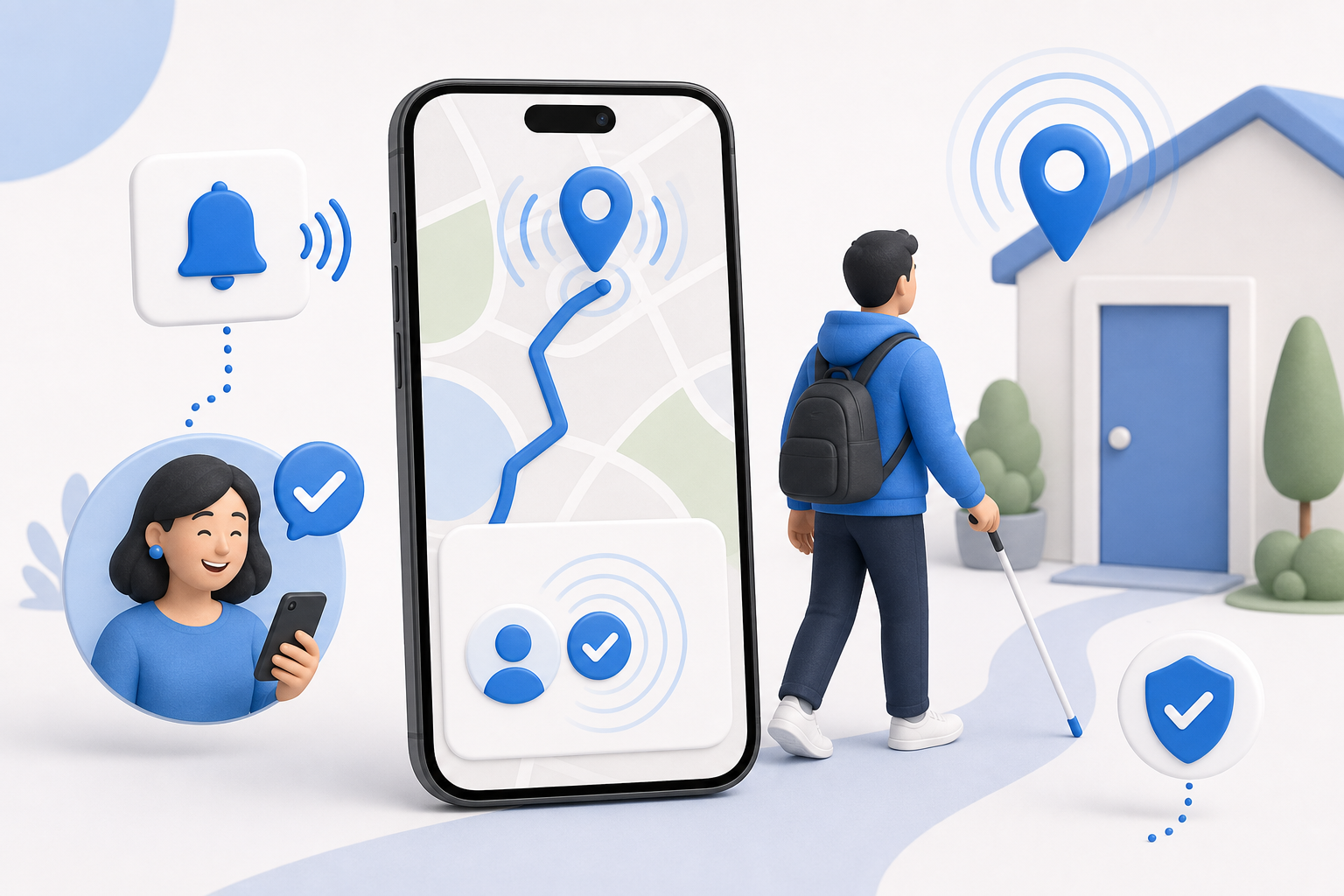 Descripción de imagen: ilustración generada para el artículo Novedades De iOS 17: Aviso De Llegada en AliBlueBox.