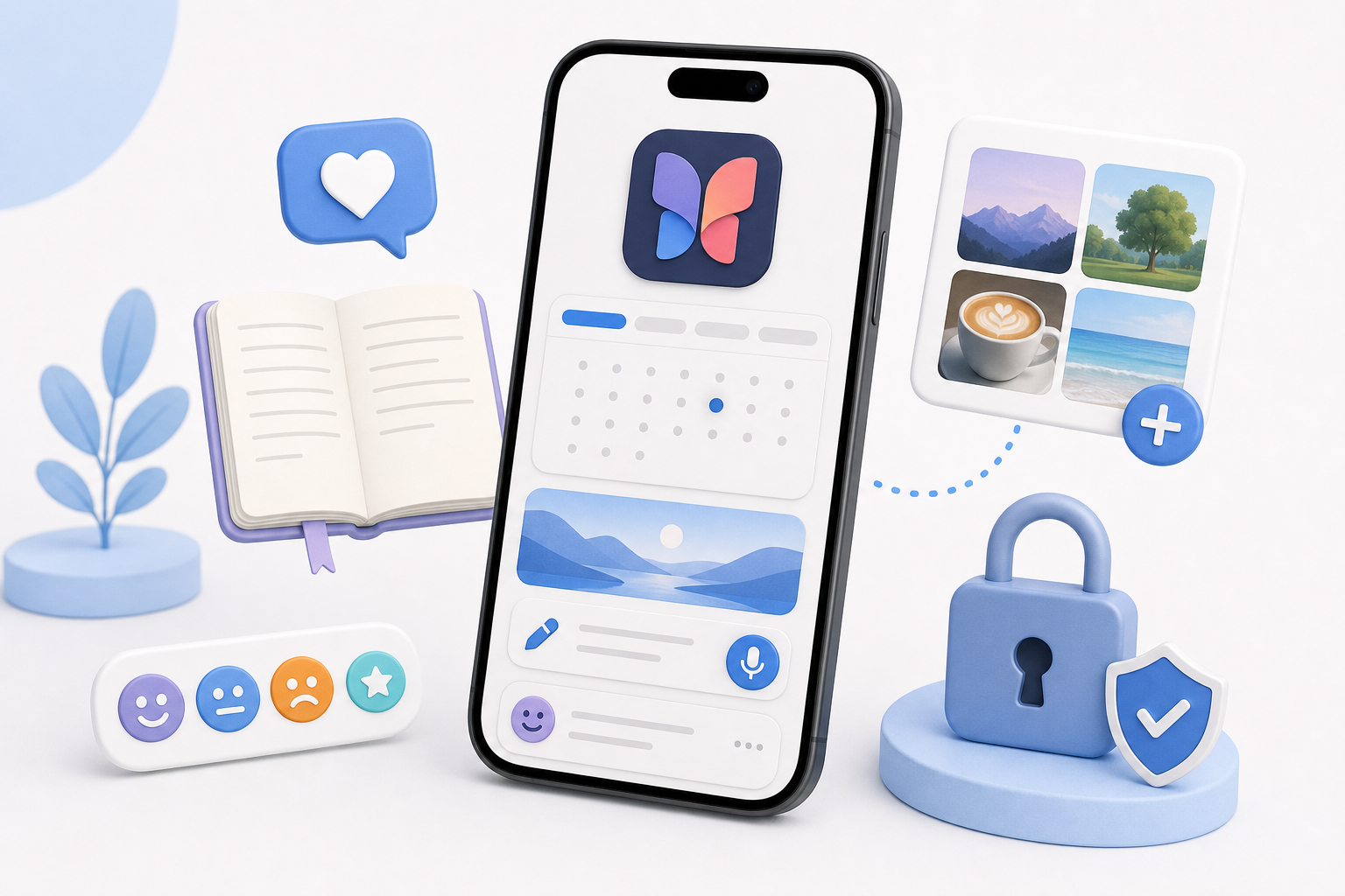 Descripción de imagen: ilustración generada para el artículo Explorando La Pp Diario En iOS 17.2: ¡Tu Espacio Personal En Tu iPhone! en AliBlueBox.