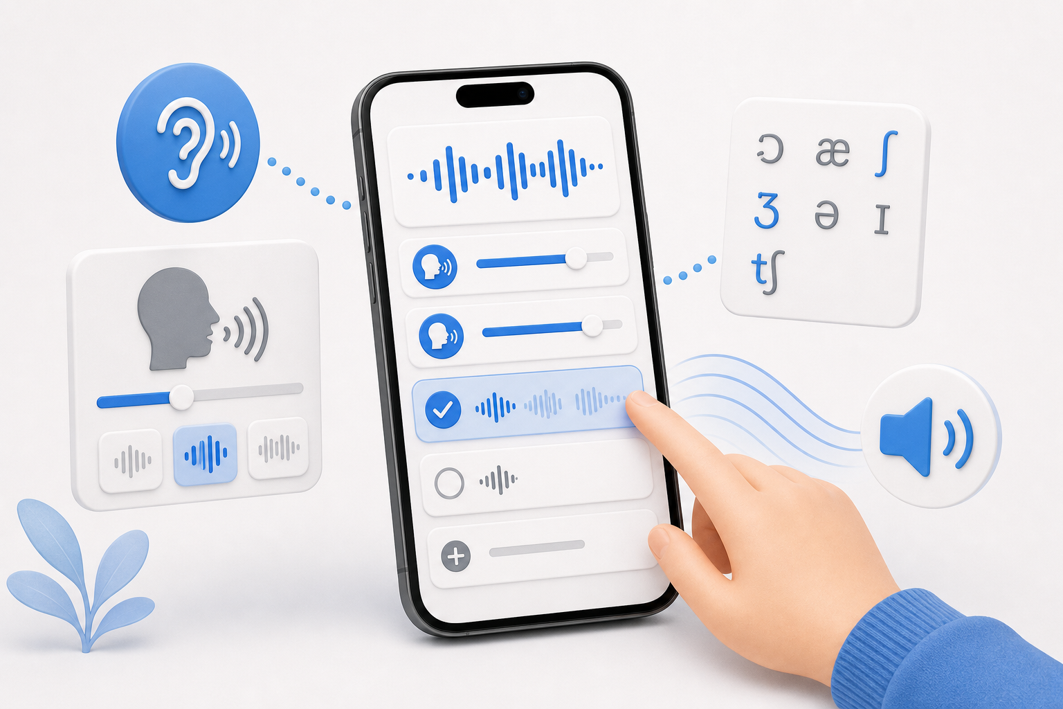 Descripción de imagen: ilustración generada para el artículo Cómo Personalizar La Pronunciación Del VoiceOver En El iPhone en AliBlueBox.