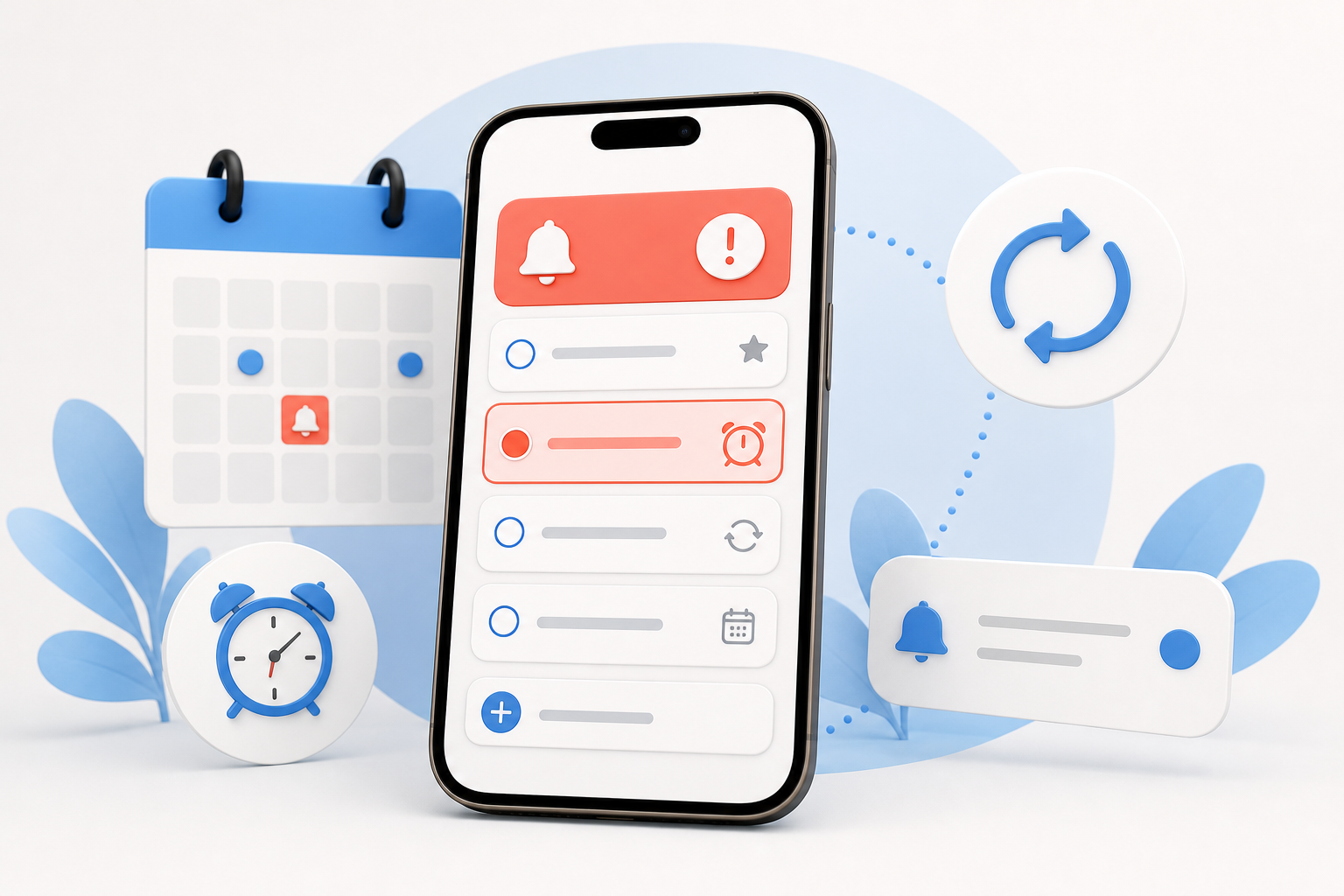 Descripción de imagen: ilustración generada para el artículo ¿Olvidas cosas importantes? Prueba la nueva opción URGENTE de iOS 26.2 y los Recordatorios Recurrentes en AliBlueBox.